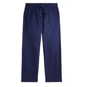 Polo Ralph Lauren Pleated Cotton Linen Pants Newport Navy