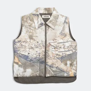 Poly Filled Reversible Vest - Fatigue Green