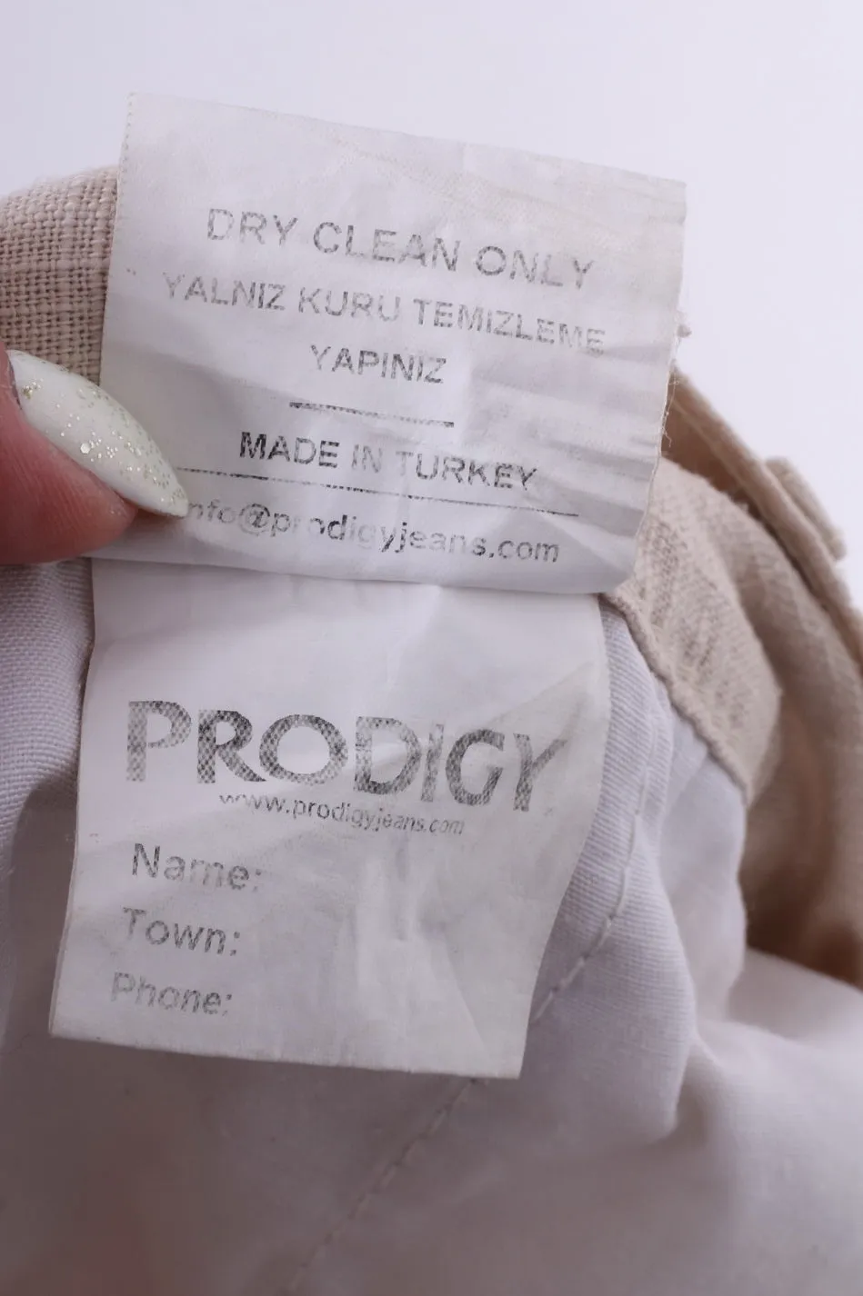 Prodigy Jeans Mens 32 Trousers Beige Casual Cotton Pants Straight Leg