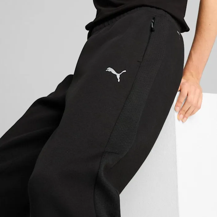 PUMA MEN'S EVOSTRIPE BLACK TRACKPANTS