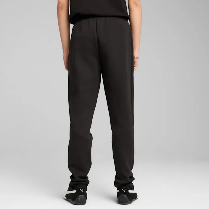 PUMA MEN'S EVOSTRIPE BLACK TRACKPANTS