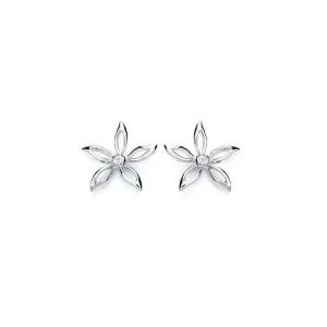 Purity Sterling Silver Flower Stud Earrings PUR1150ES
