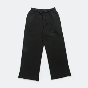 Raw Hem Sweatpants - Black