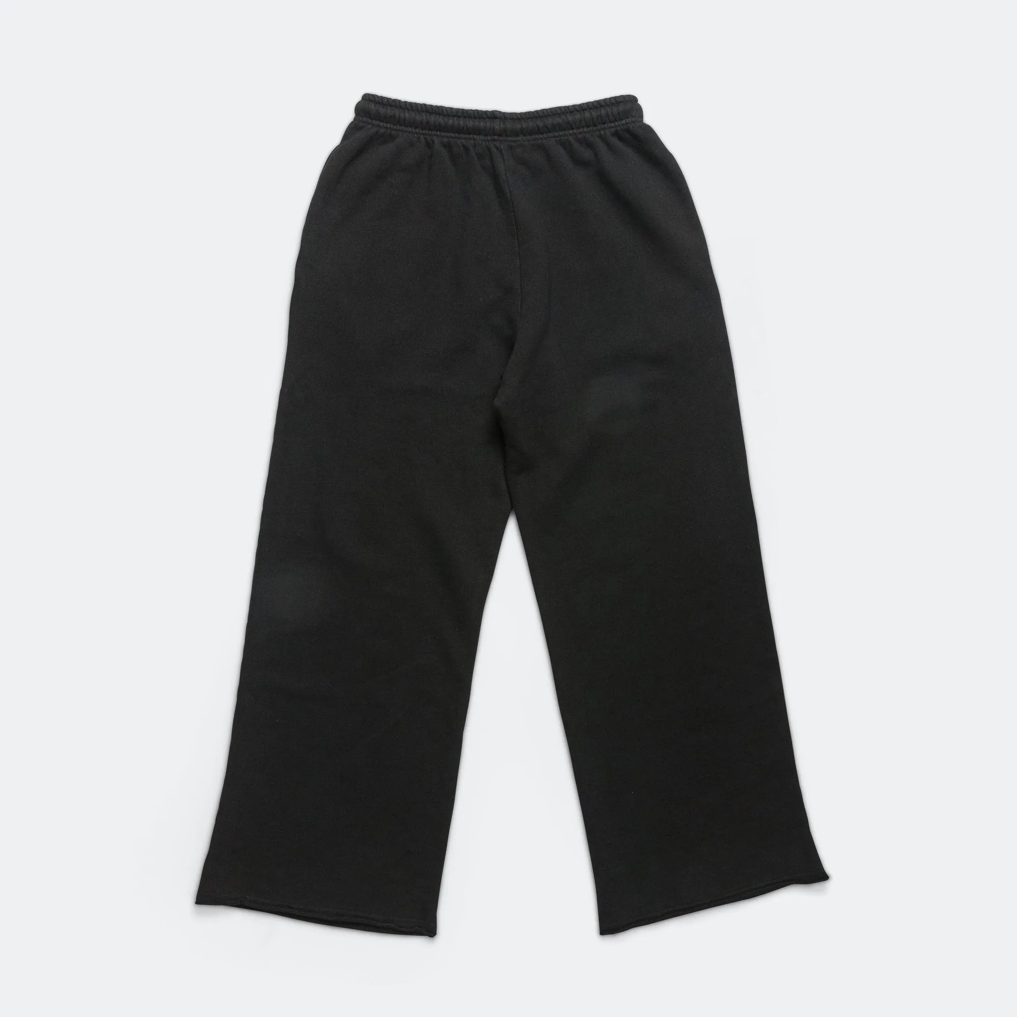 Raw Hem Sweatpants - Black