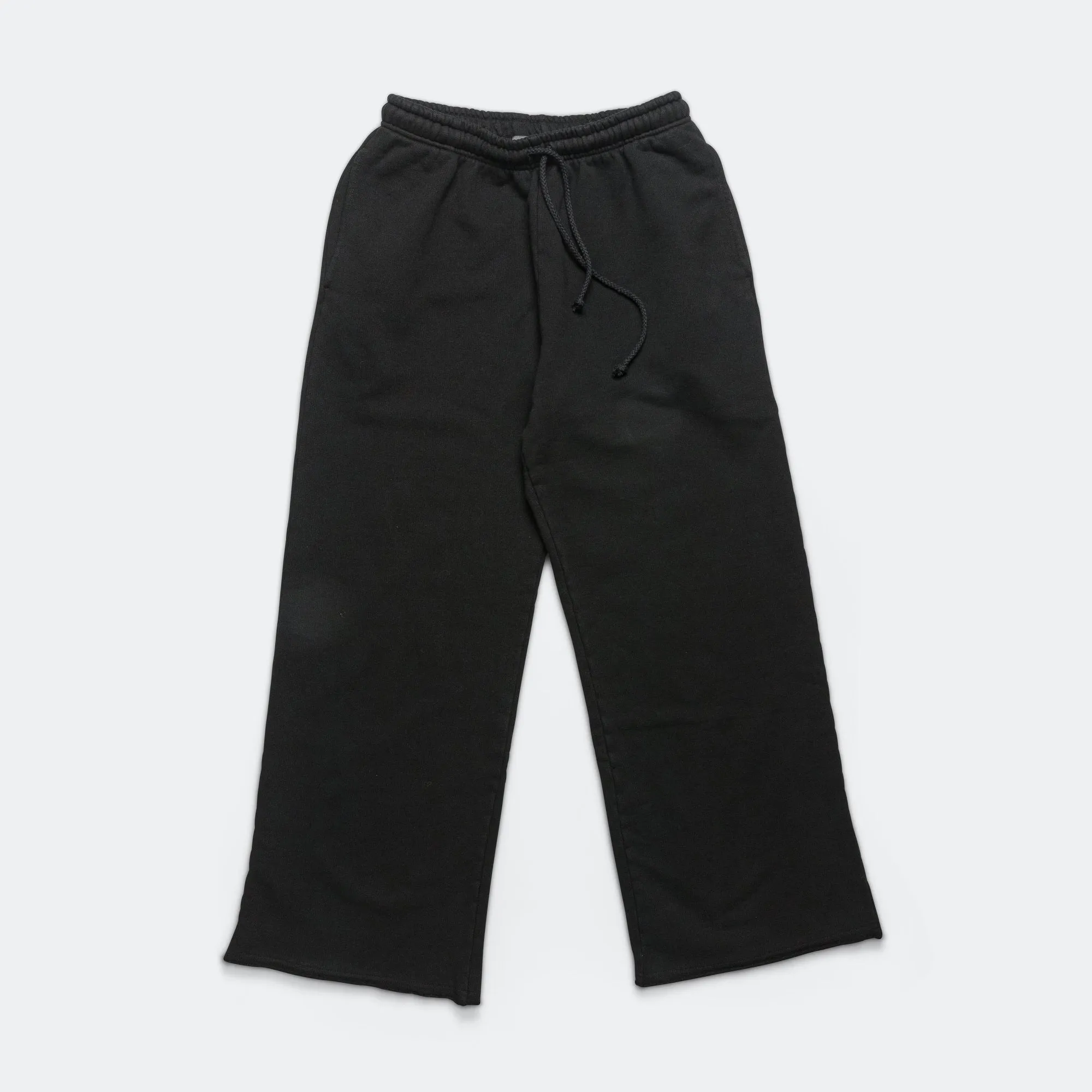Raw Hem Sweatpants - Black