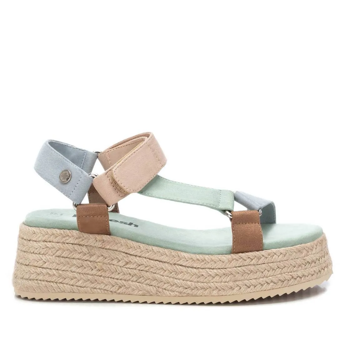 Refresh Platform Faux Suede Aqua Sandal