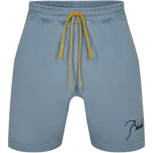 Rhude Sky Blue Logo Embroidered Sweatshorts