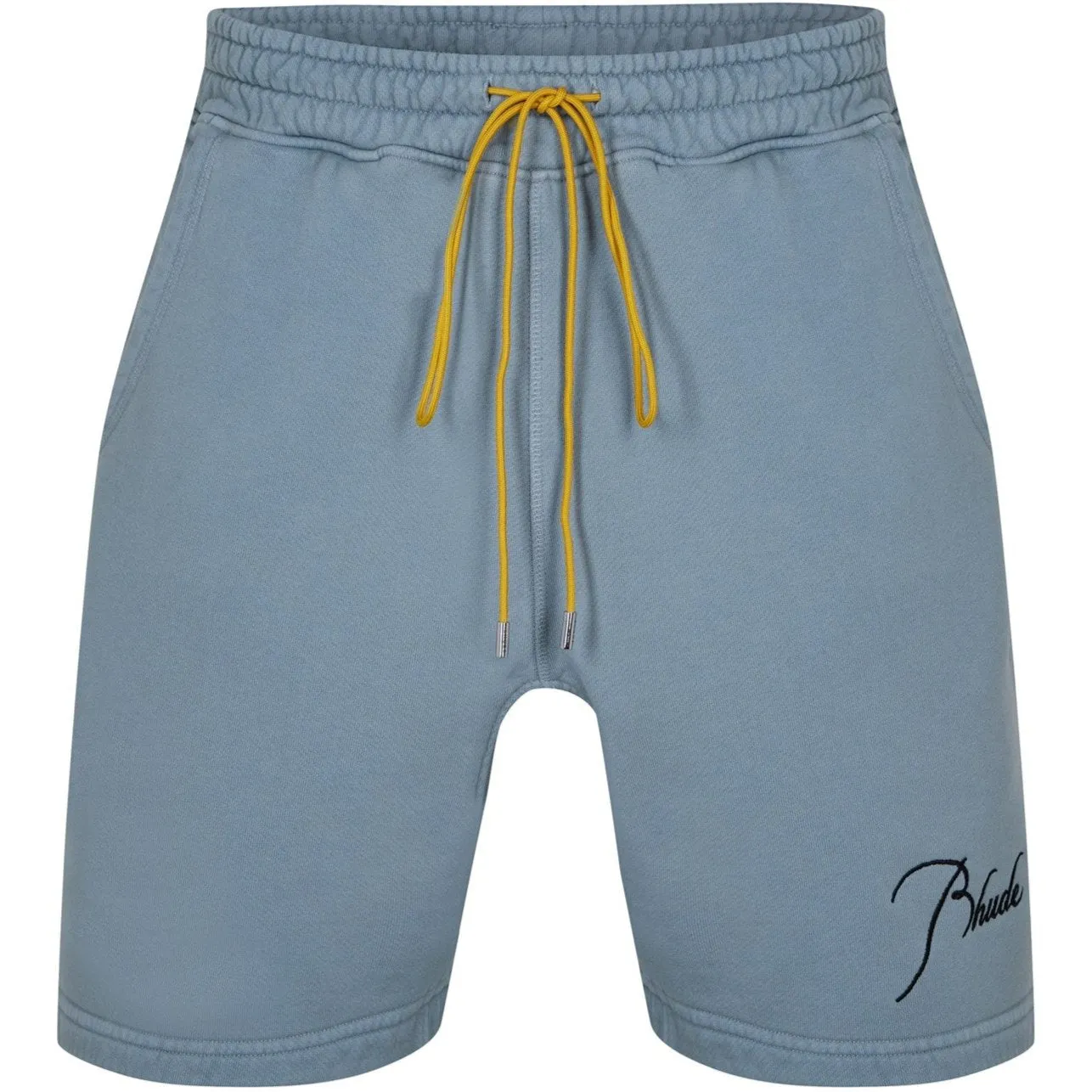 Rhude Sky Blue Logo Embroidered Sweatshorts