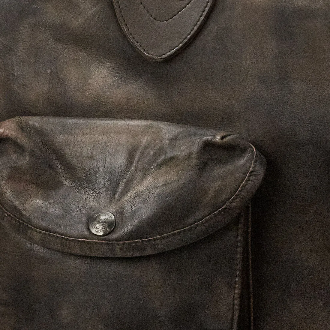 RRL by Ralph Lauren Leather Briefcase Dark Brown