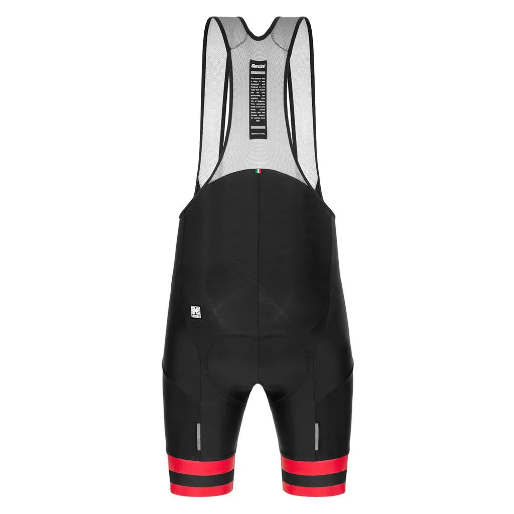 Santini Karma Kinetic Mens Cycling Bibshorts (Black)