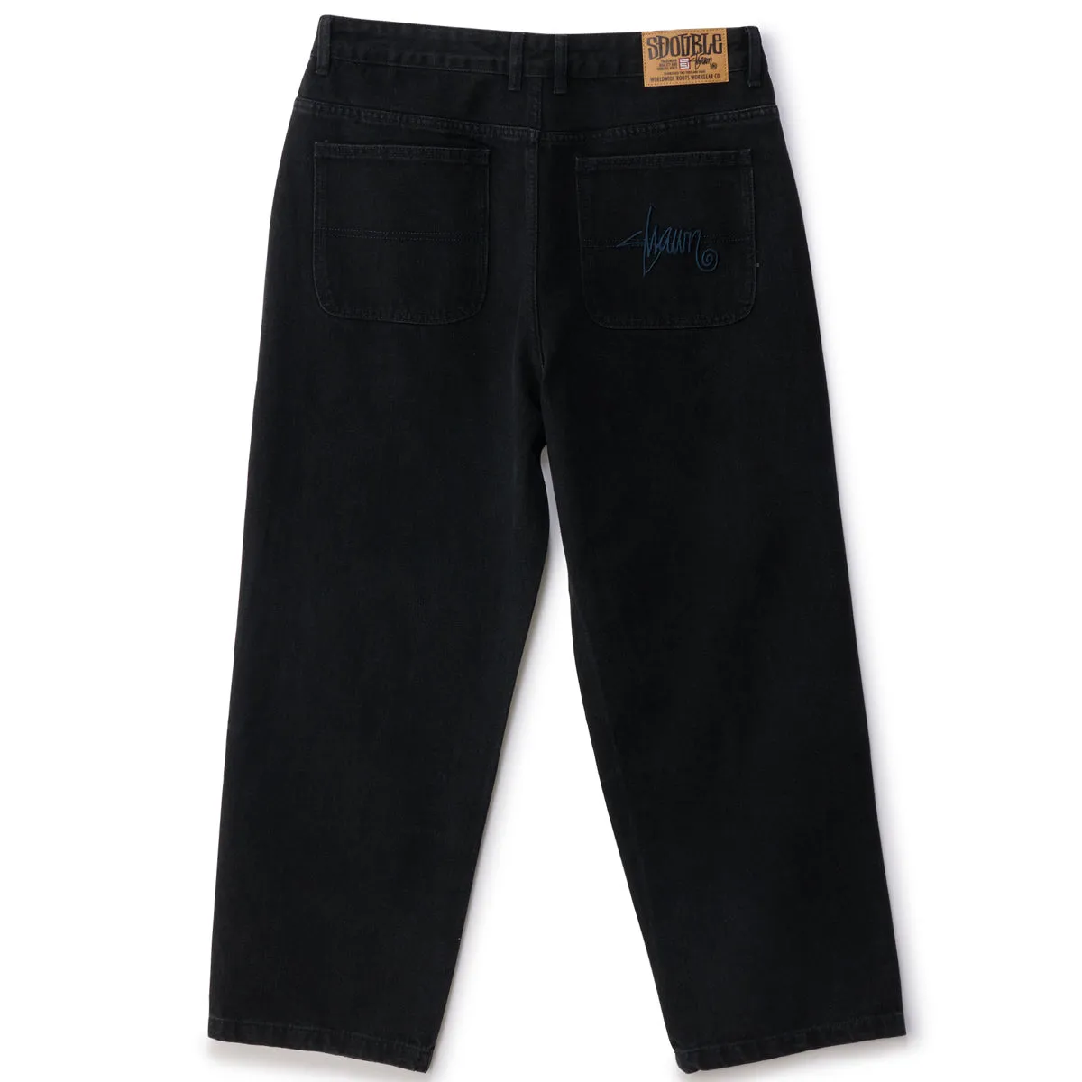 S/Double - Emb Denim Standard Jeans Black Wash