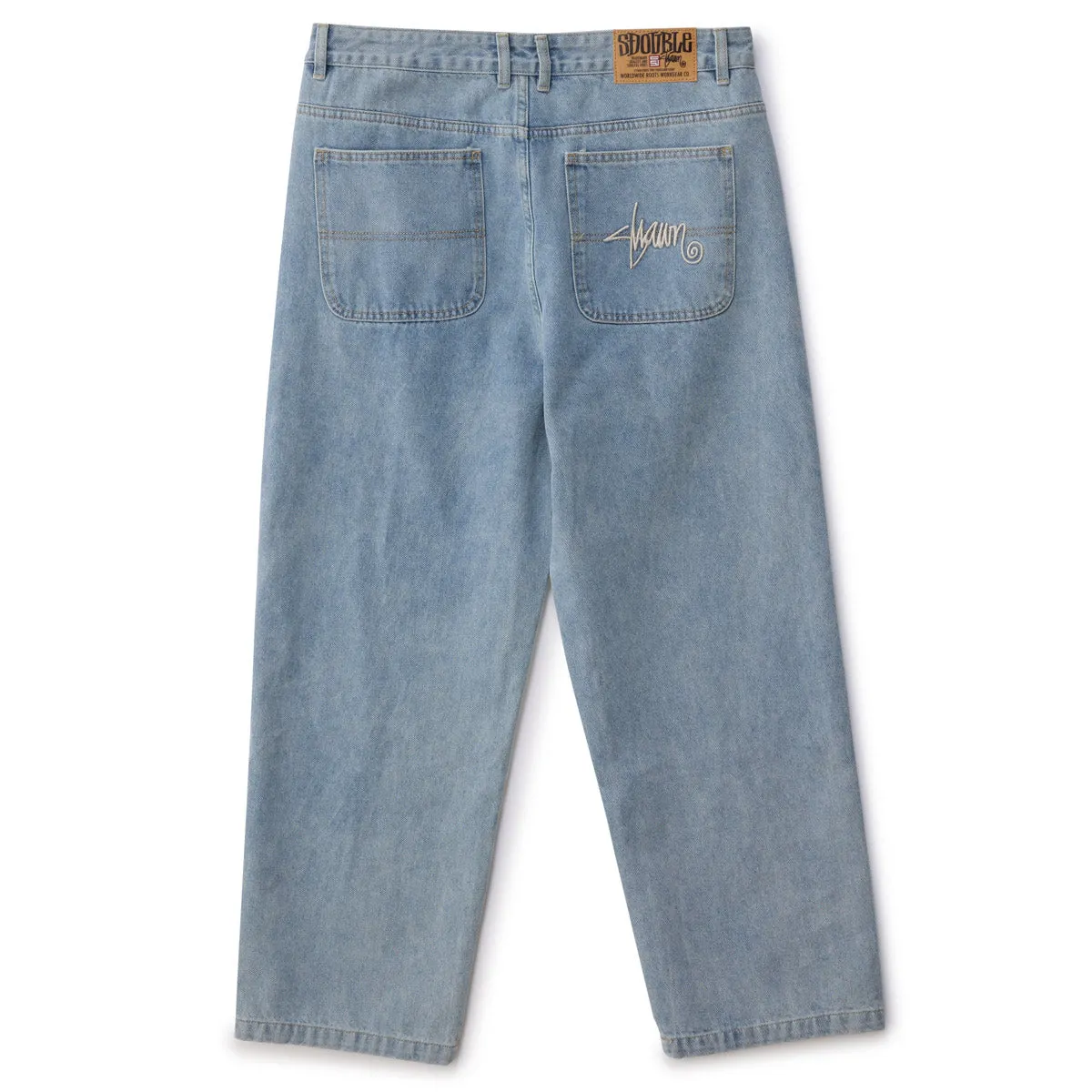 S/Double - Emb Denim Standard Jeans Fade Wash