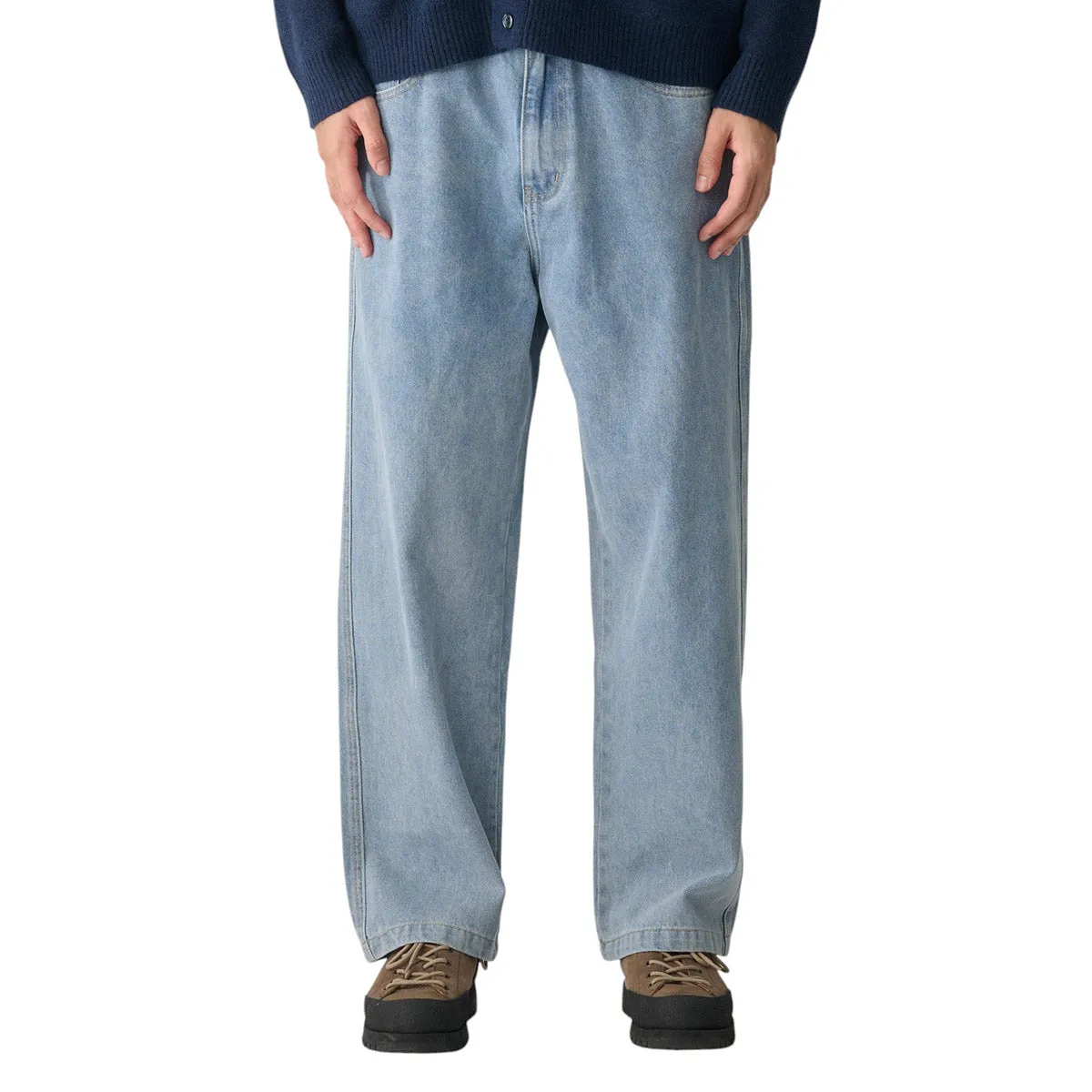 S/Double - Emb Denim Standard Jeans Fade Wash