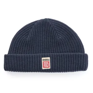 S/Double - Red Cube Low Beanie Washed Navy