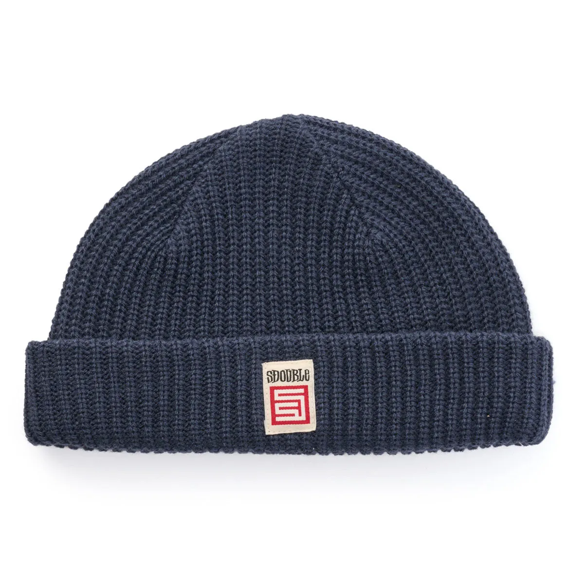 S/Double - Red Cube Low Beanie Washed Navy