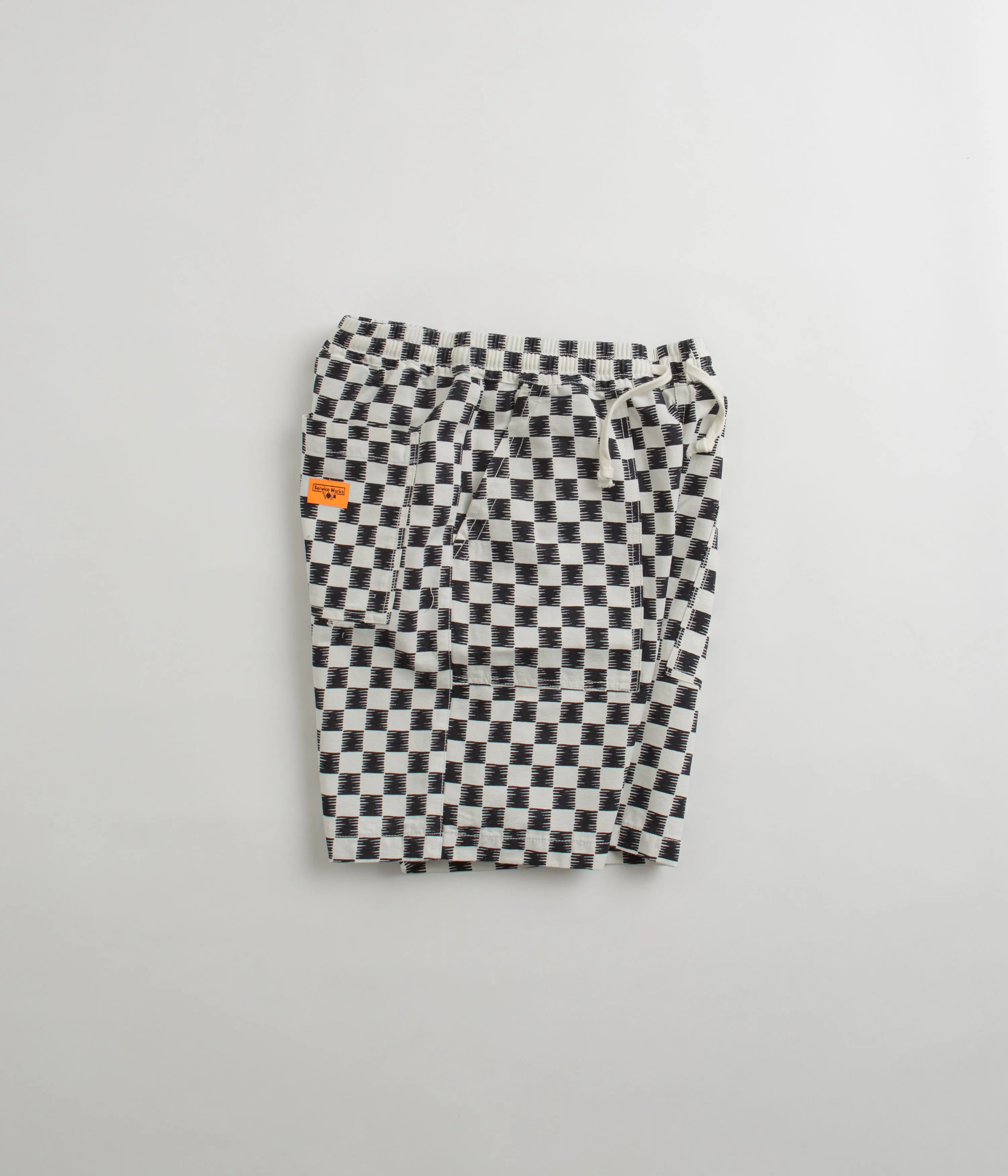 Service Works Classic Chef Shorts - Black / White Checker