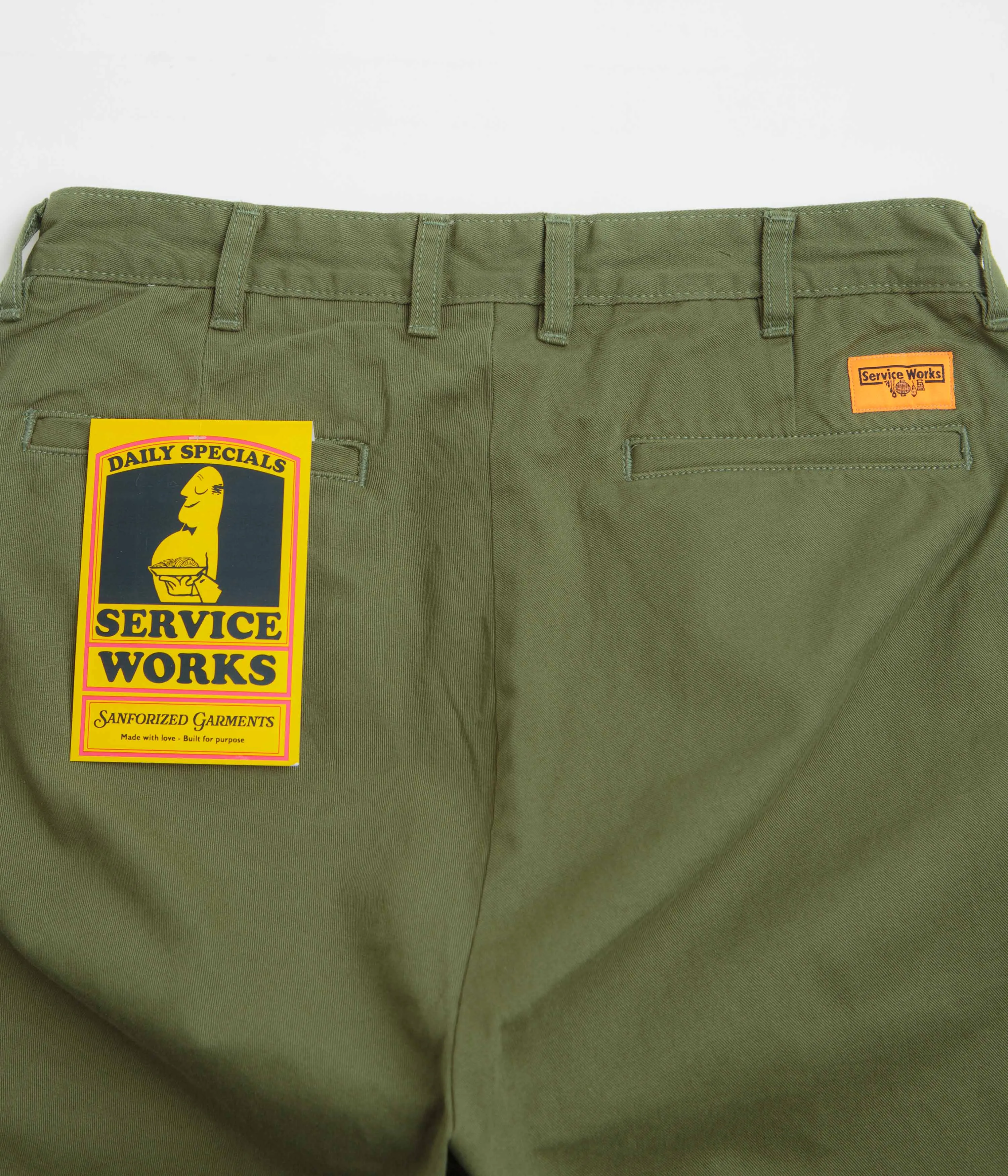 Service Works Drill Part Timer Shorts - Olive
