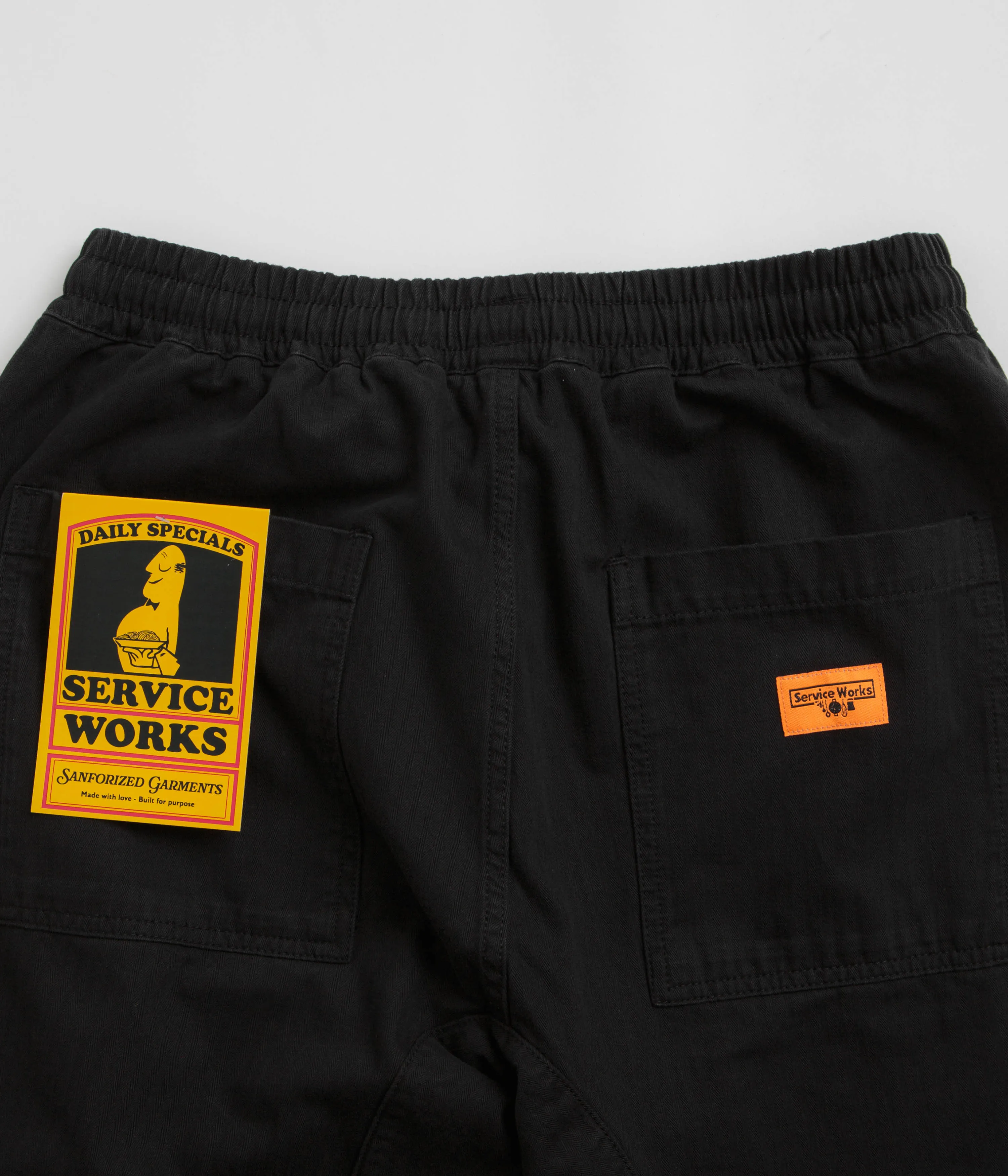 Service Works Herringbone Chef Pants - Black