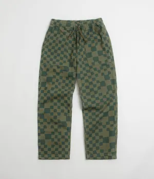 Service Works Printed Chef Pants - Olive Checker