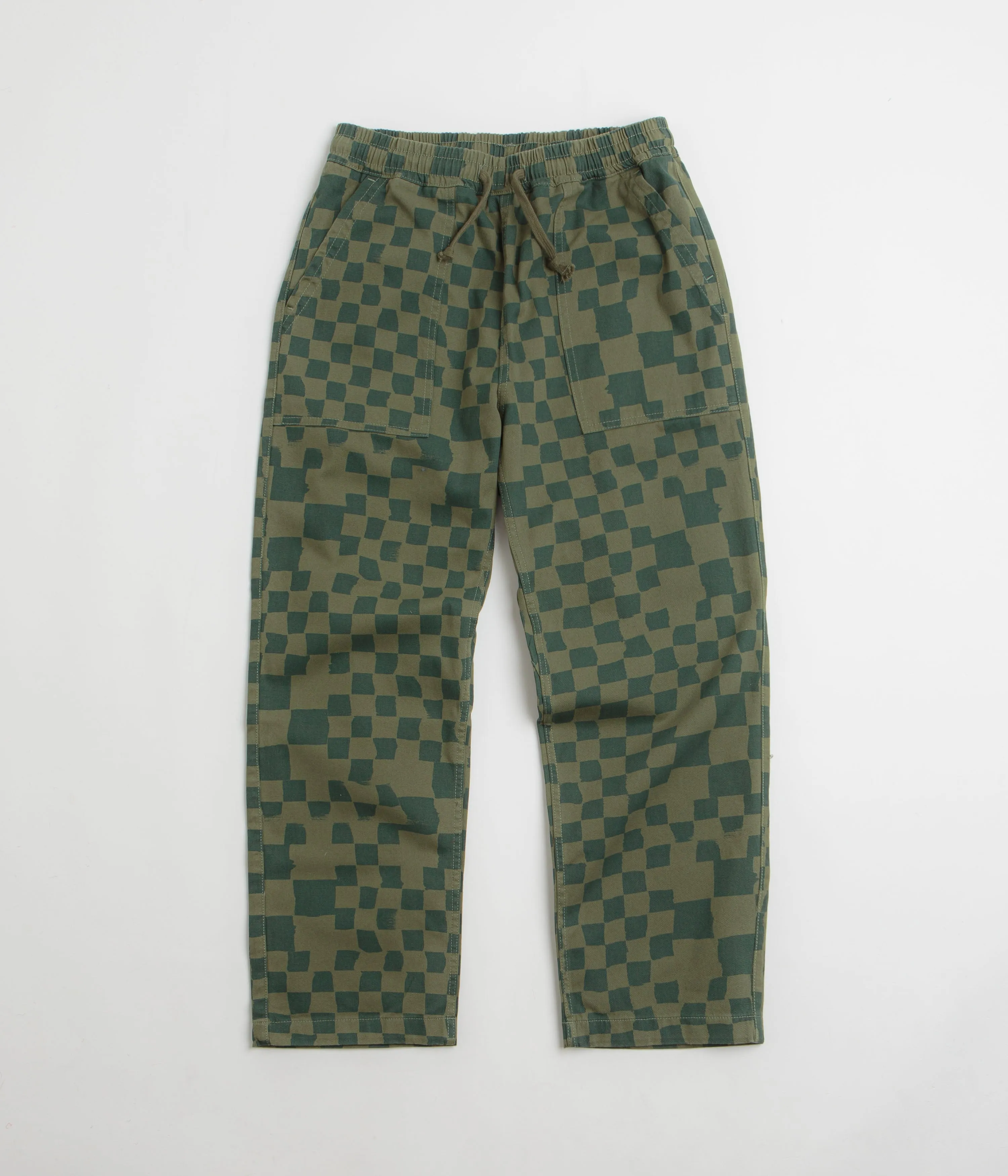Service Works Printed Chef Pants - Olive Checker