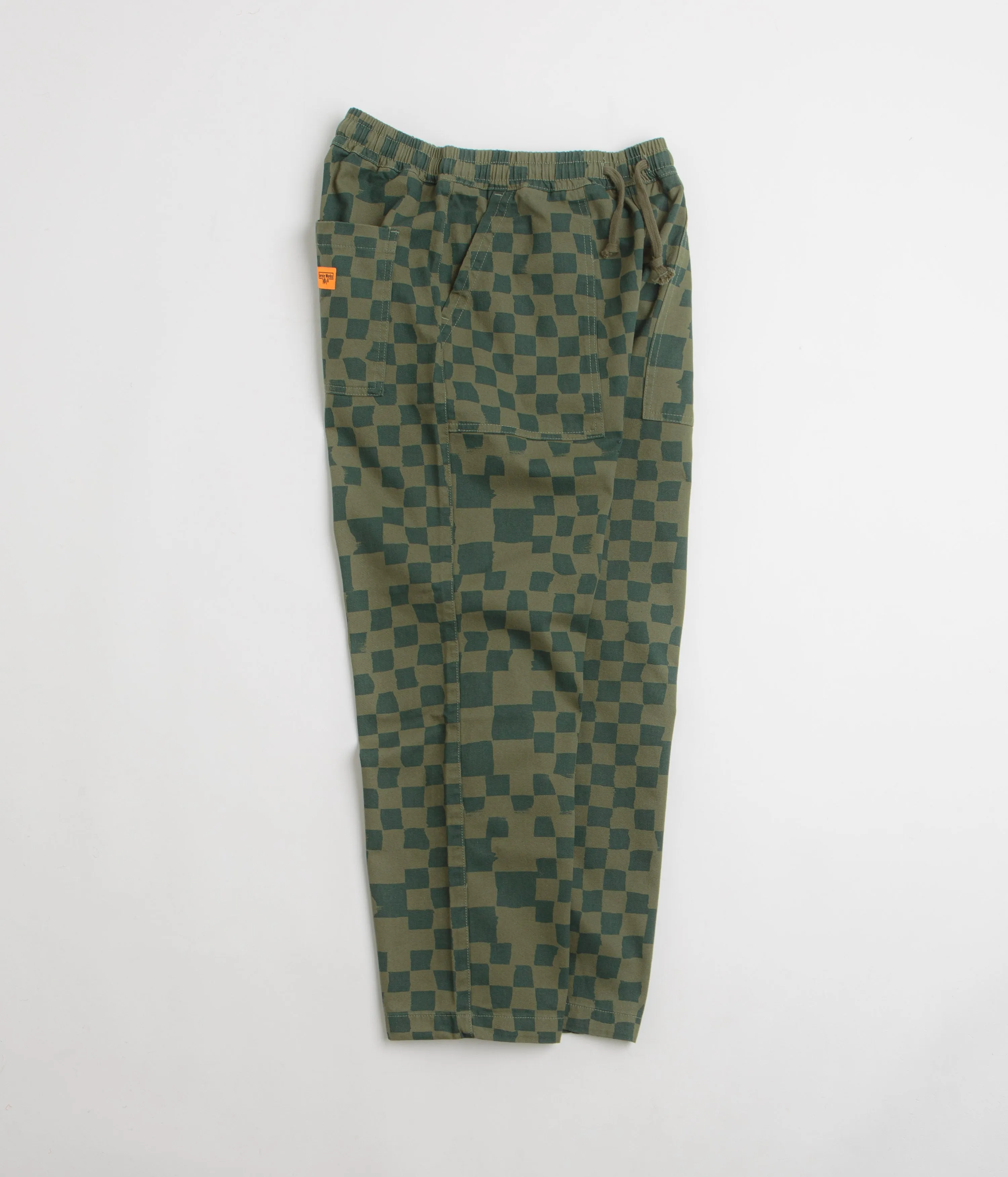 Service Works Printed Chef Pants - Olive Checker