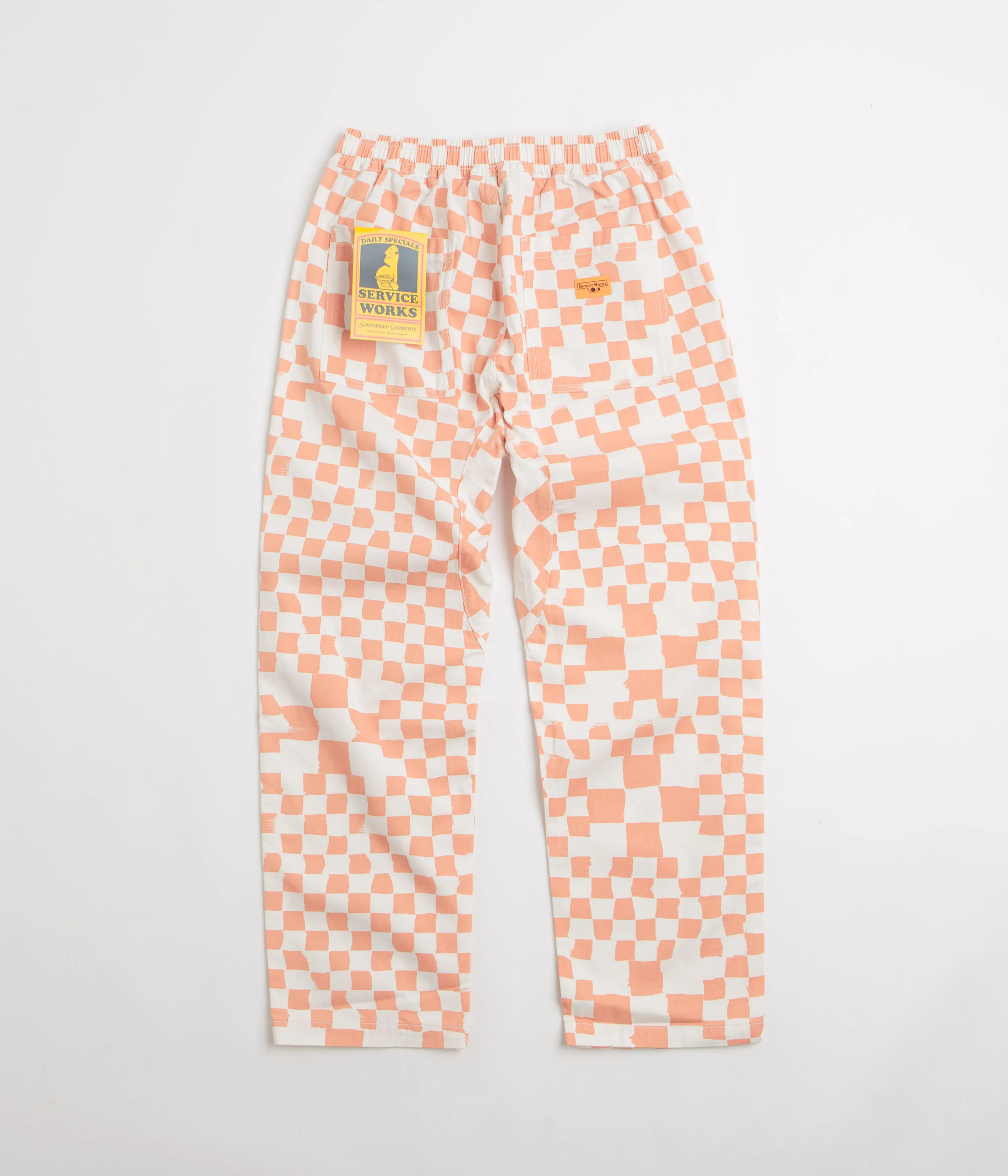 Service Works Printed Chef Pants - Salmon Checker