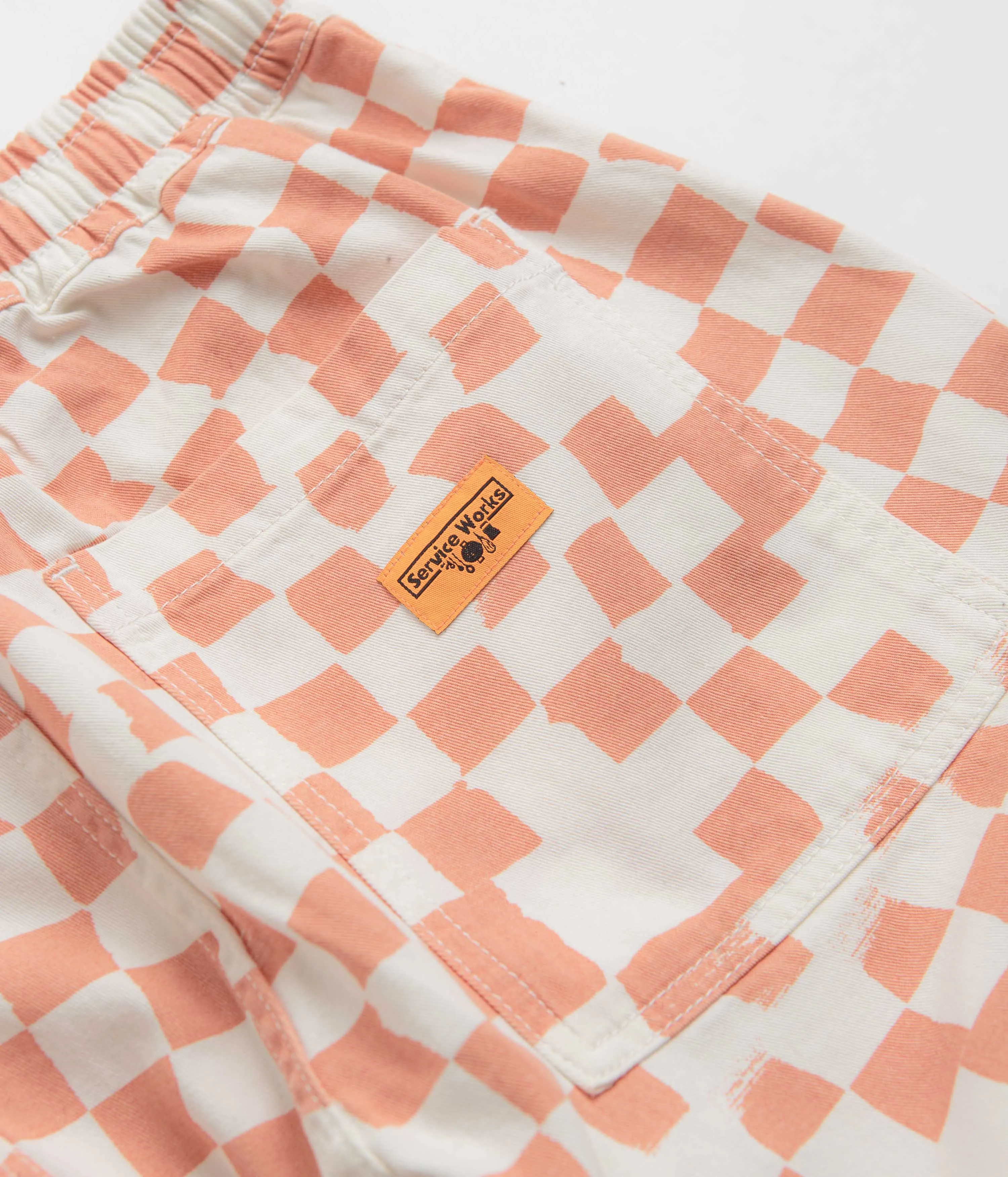 Service Works Printed Chef Pants - Salmon Checker