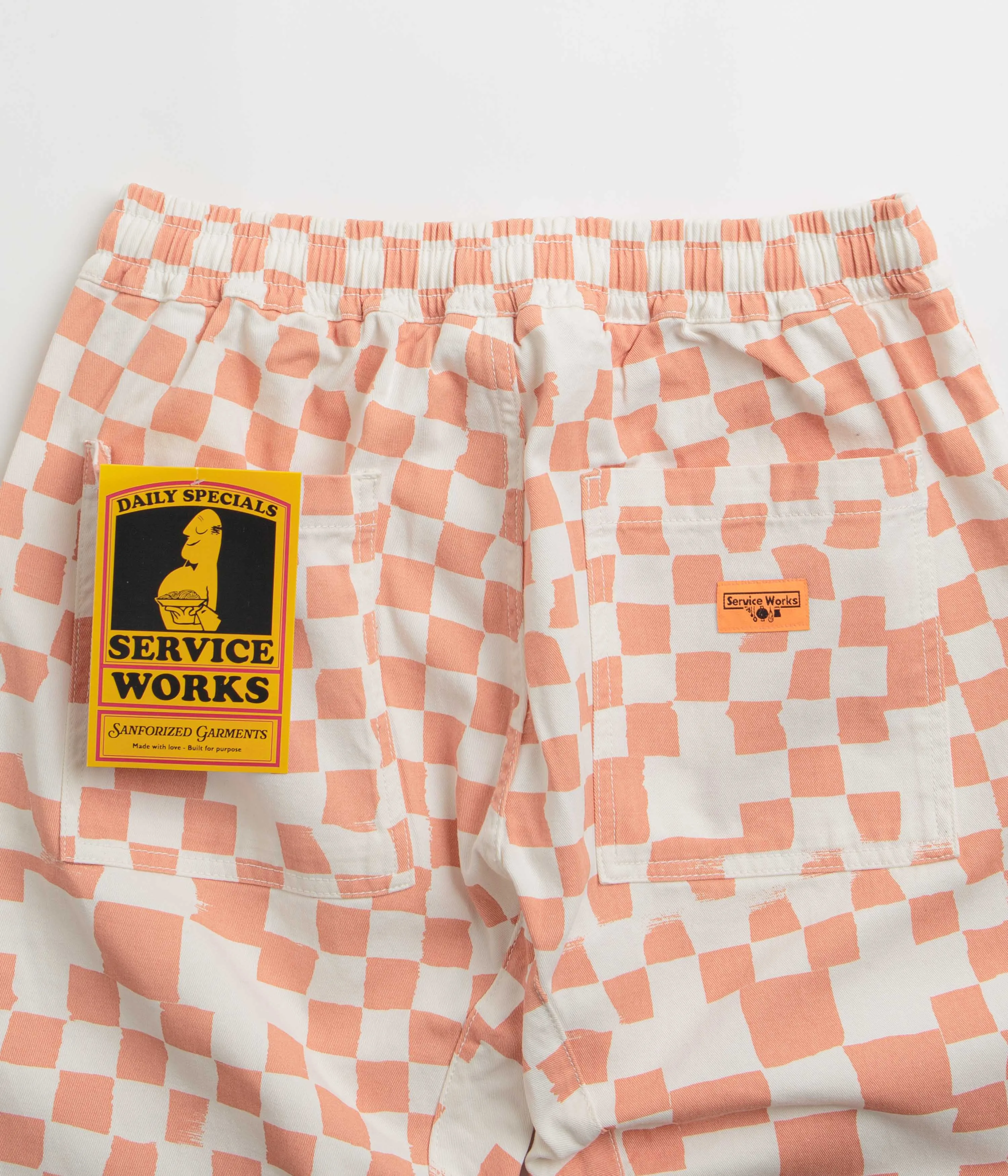 Service Works Printed Chef Pants - Salmon Checker