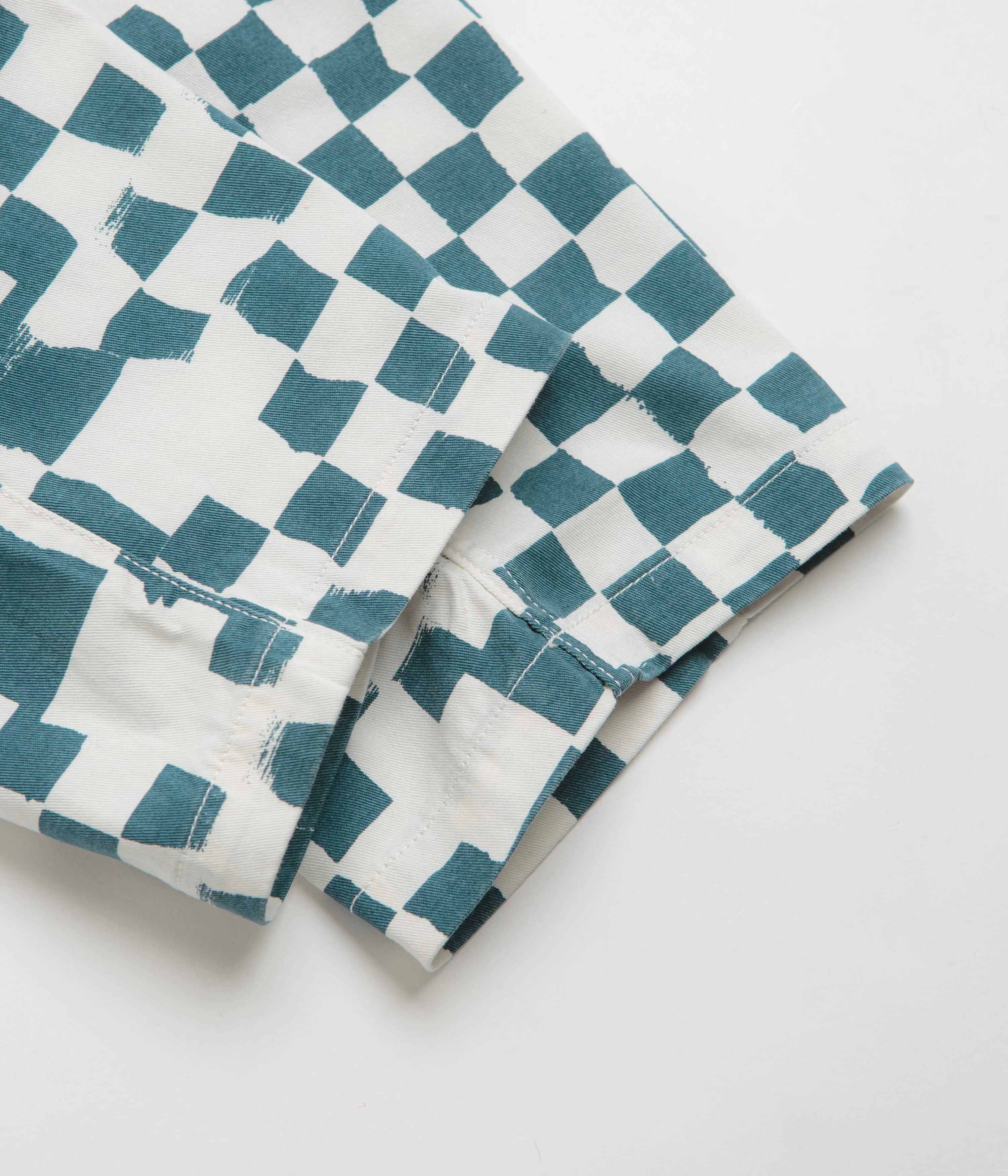 Service Works Printed Chef Pants - Teal Checker