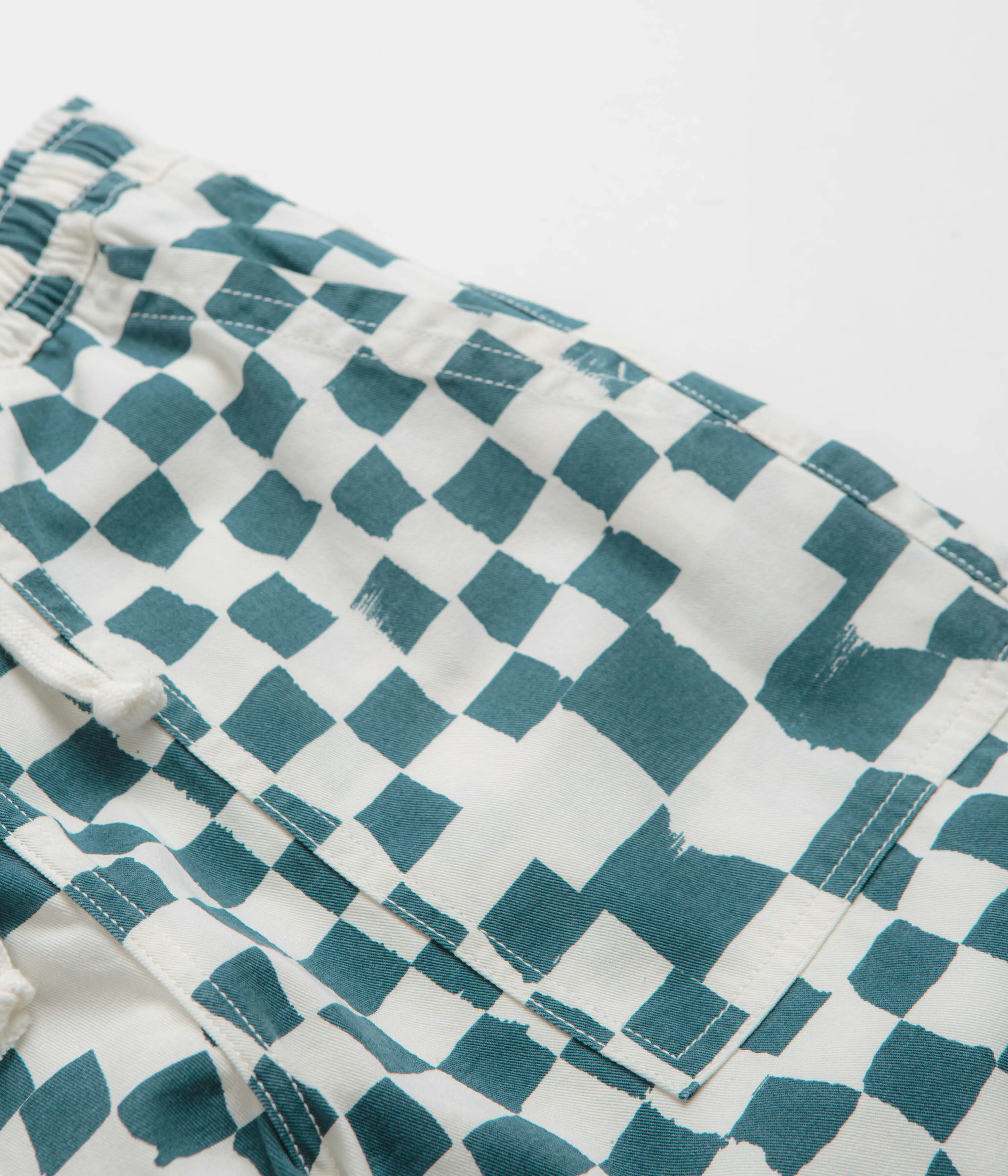 Service Works Printed Chef Pants - Teal Checker