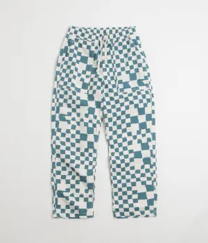 Service Works Printed Chef Pants - Teal Checker