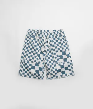 Service Works Printed Chef Shorts - Teal Checker