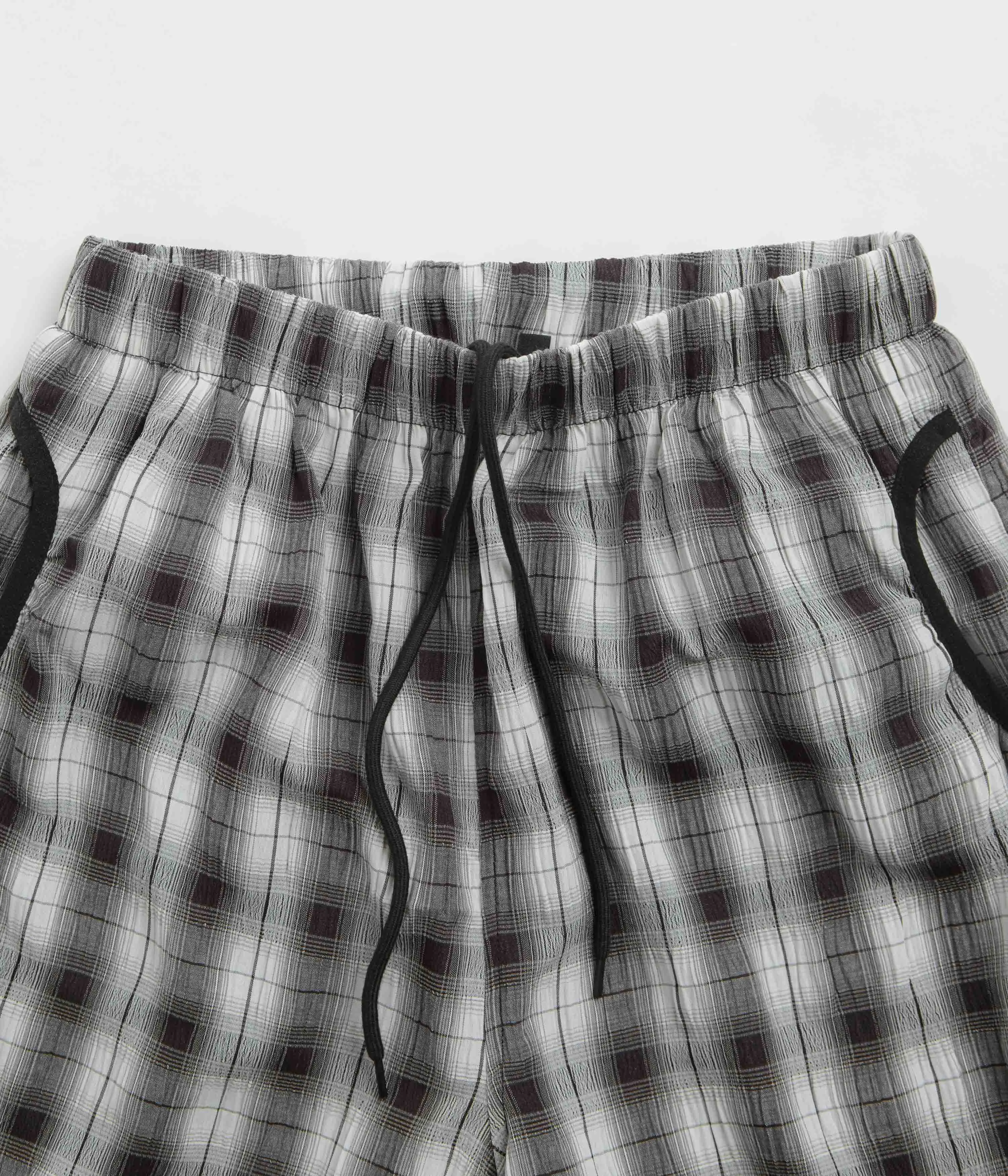 Sexhippies Seersucker Plaid Shorts - Black / White