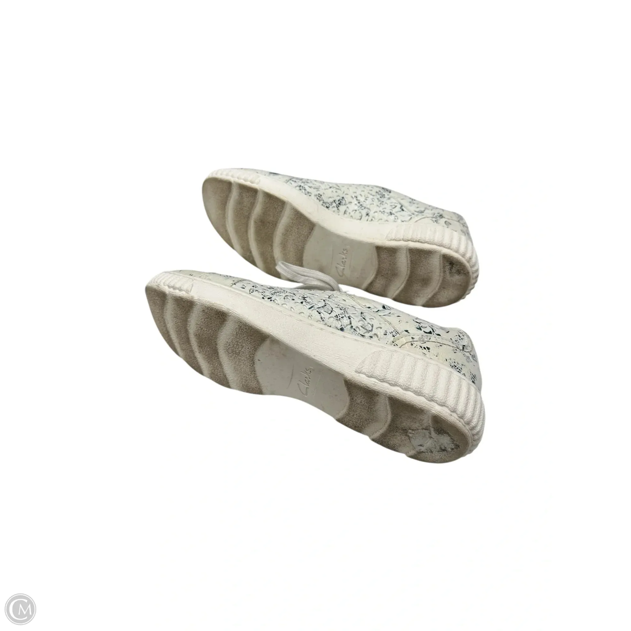 Shoes Athletic By Clarks In Blue & Cream, Size: 7.5