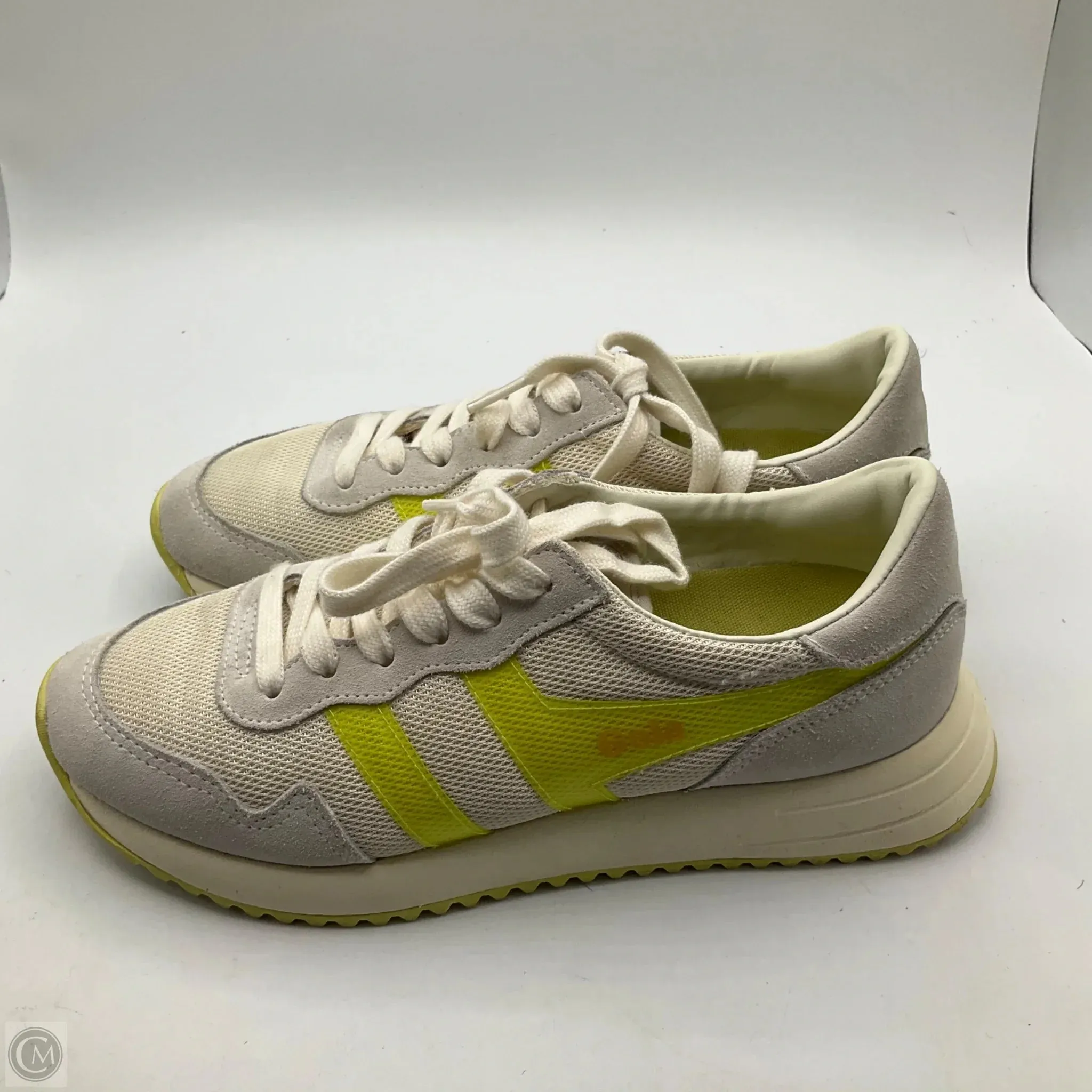 Shoes Athletic By Gola In Green & Yellow, Size: 6