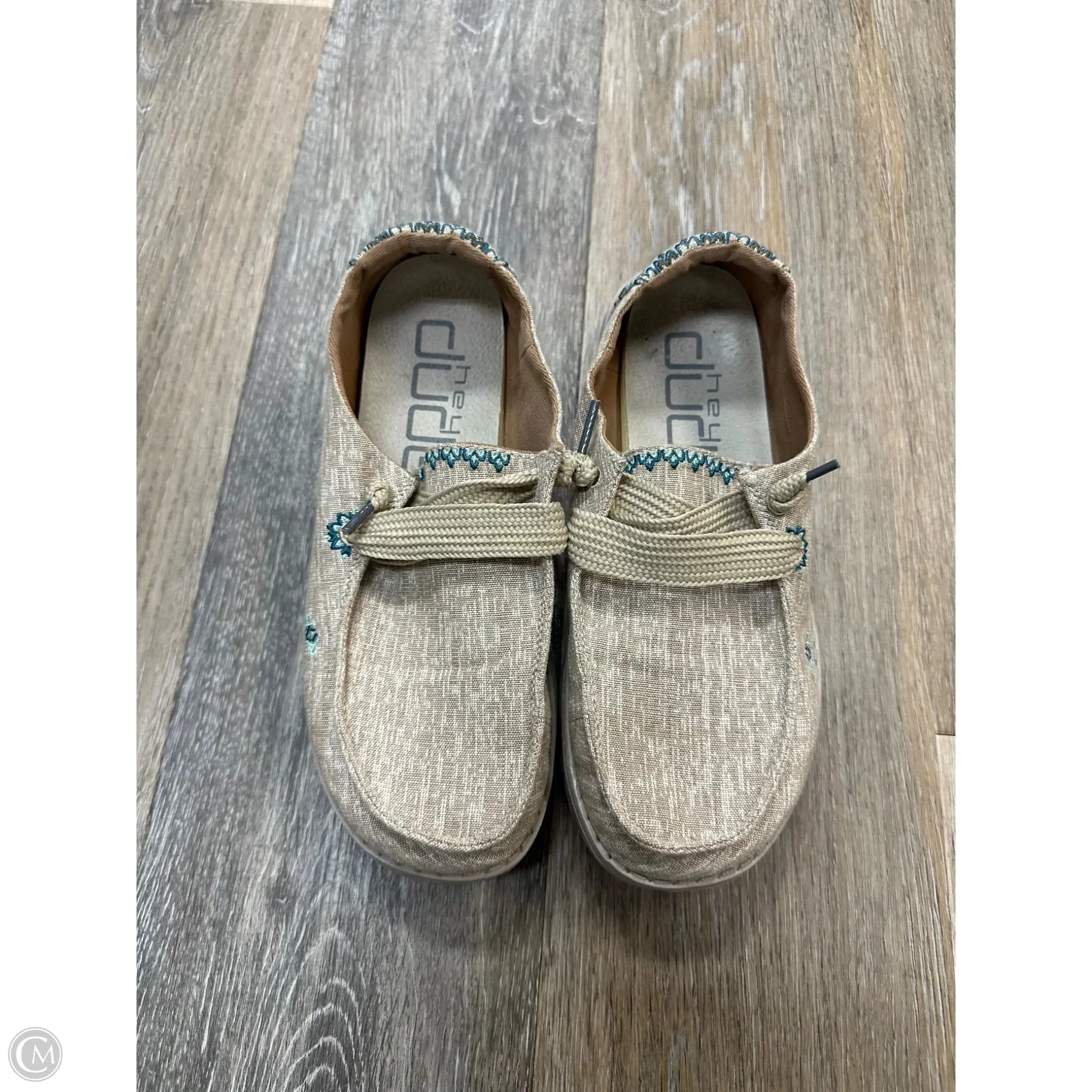 Shoes Athletic By Hey Dude In Brown, Size: 6