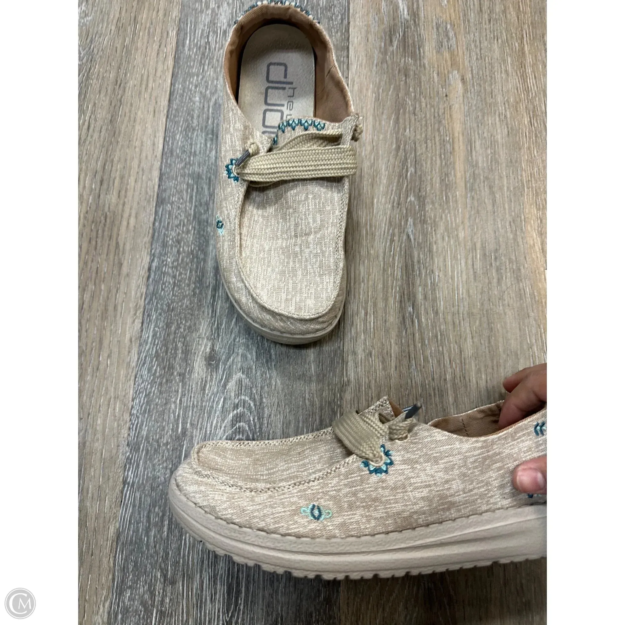Shoes Athletic By Hey Dude In Brown, Size: 6