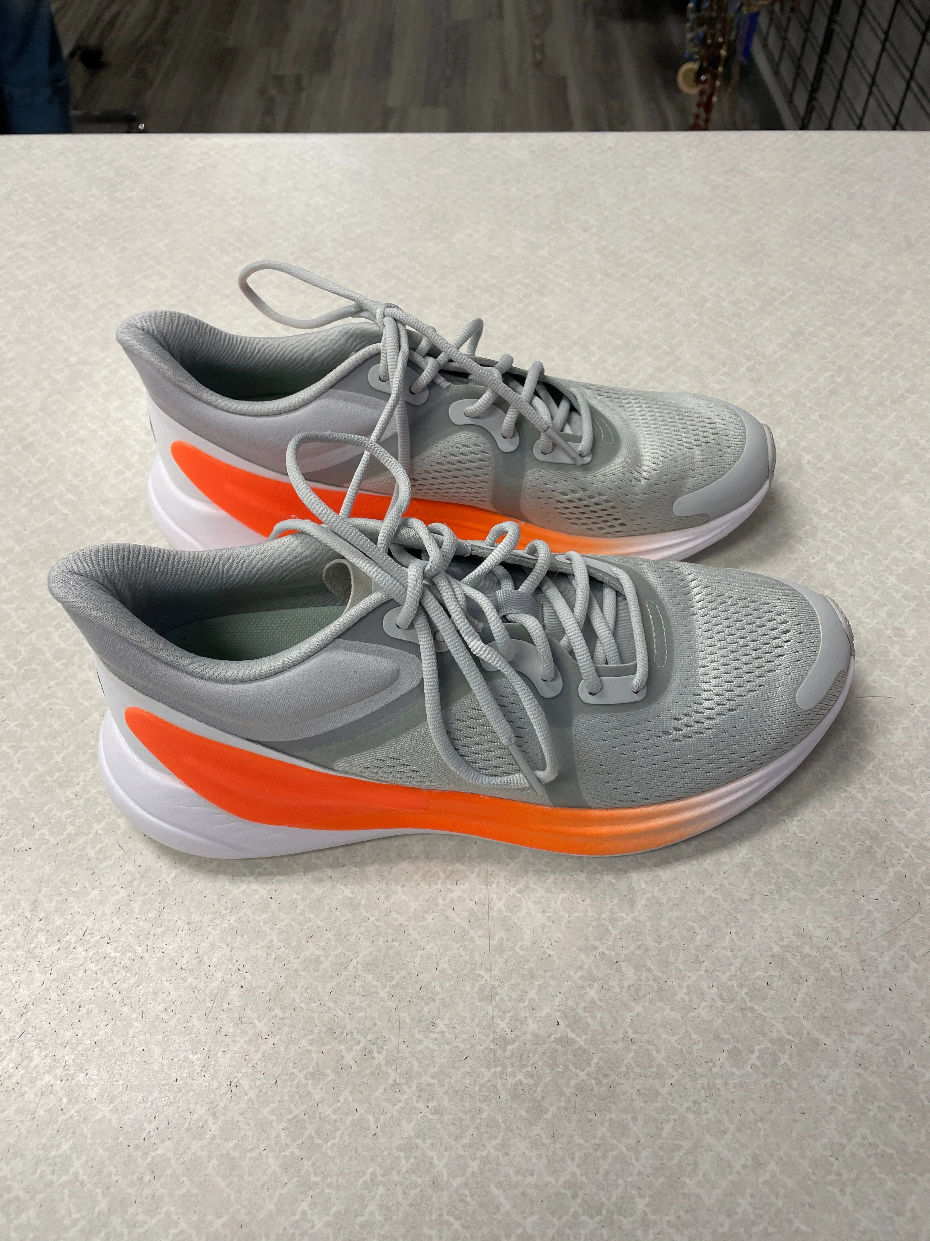 Shoes Athletic By Lululemon In Grey & Orange, Size: 8.5