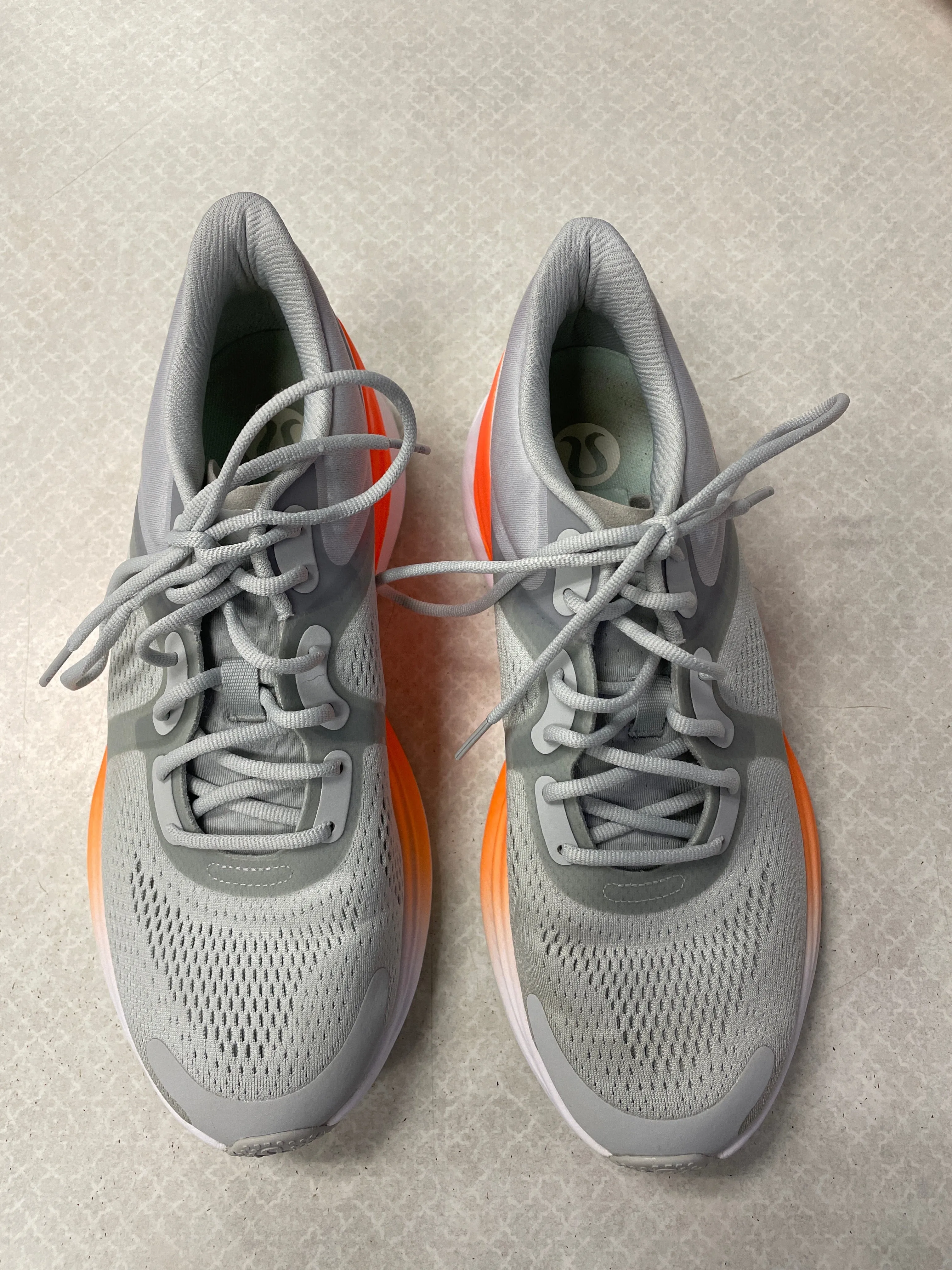 Shoes Athletic By Lululemon In Grey & Orange, Size: 8.5