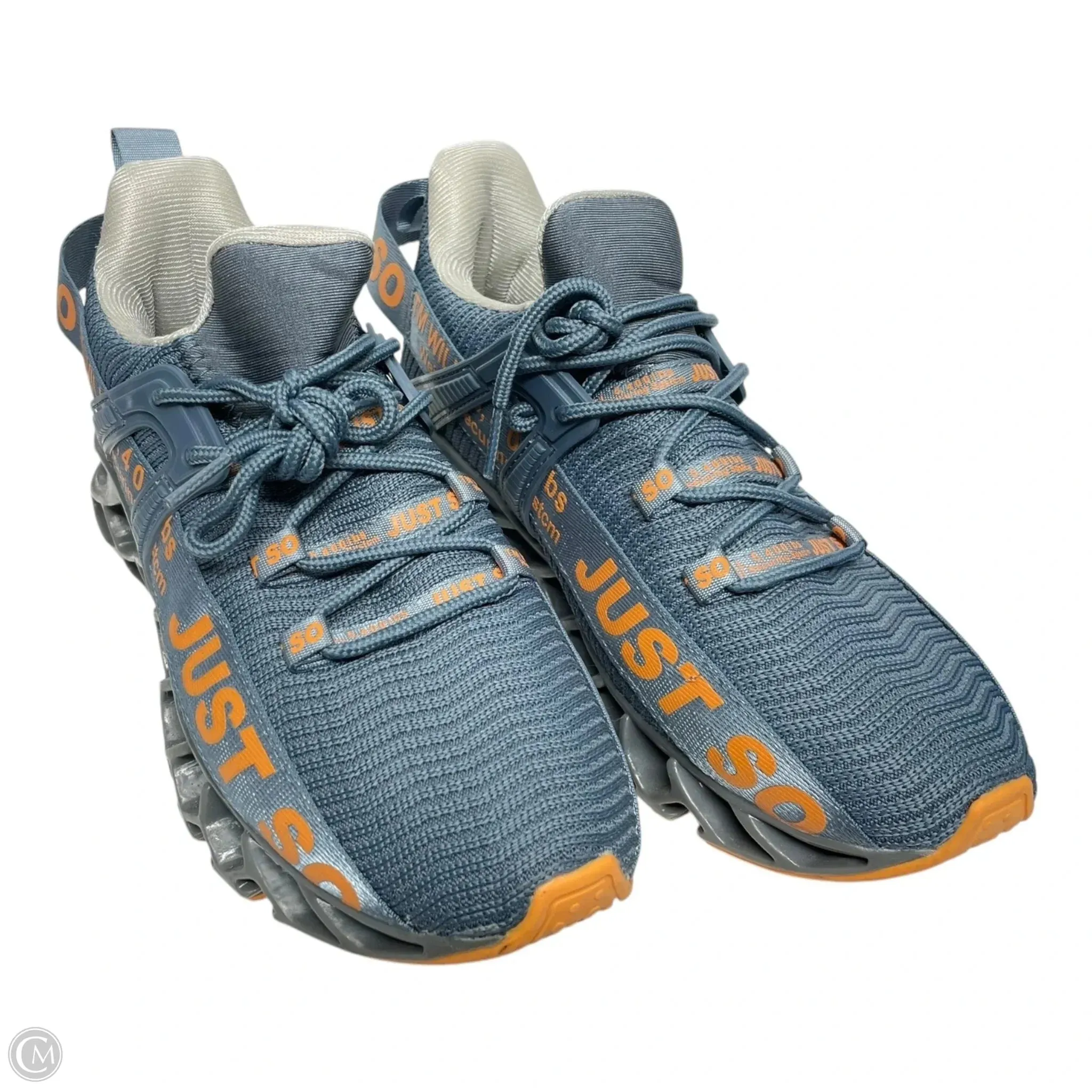 Shoes Athletic By Skechers In Blue & Orange, Size: 8.5