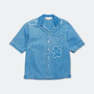 Short Sleeve Bowling Shirt - Cobalt