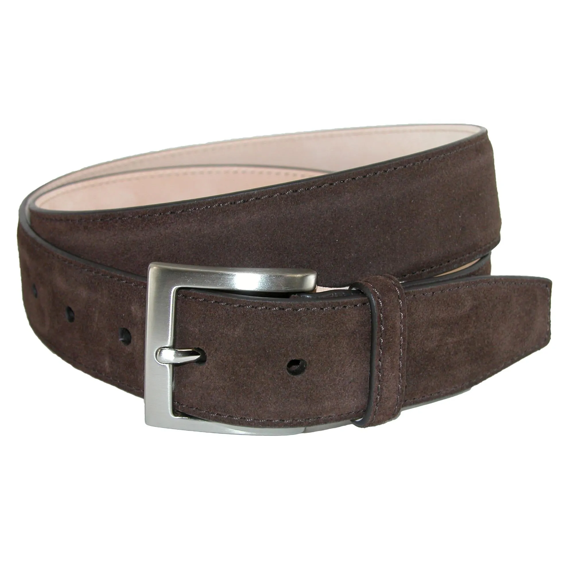 Siena Suede Calfskin Dress Belt with Solid Brass Buckle