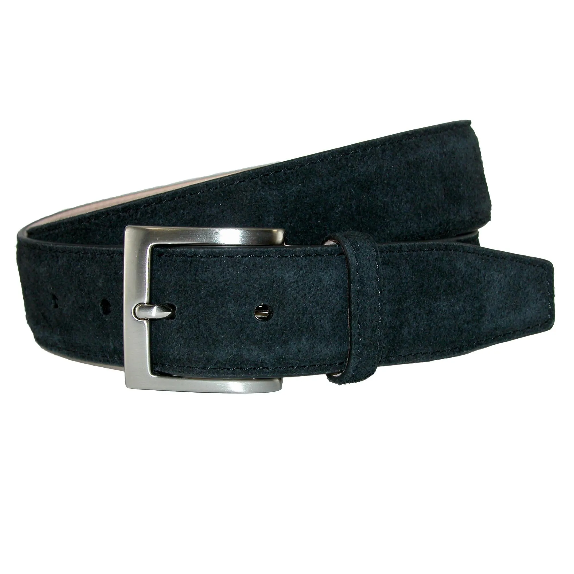 Siena Suede Calfskin Dress Belt with Solid Brass Buckle