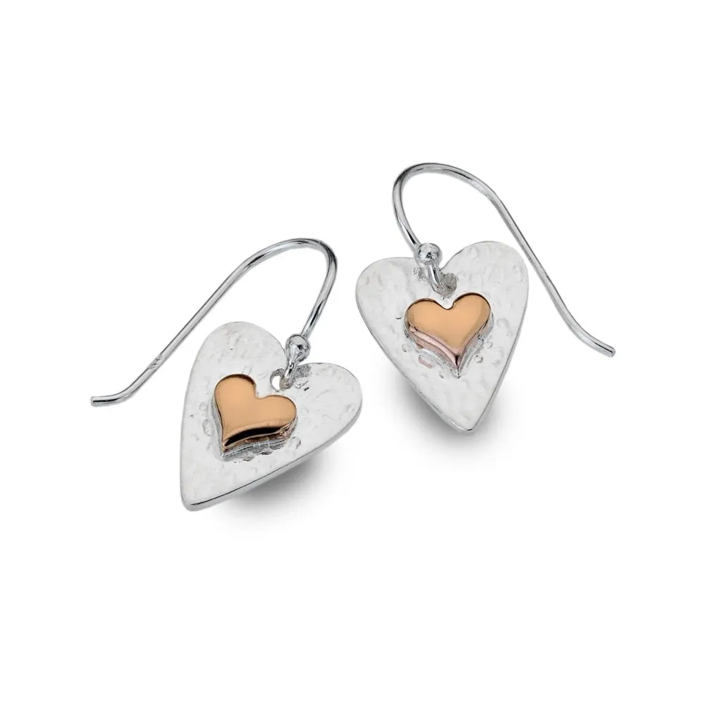 Silver Origins Forever Love Heart Drop Earrings