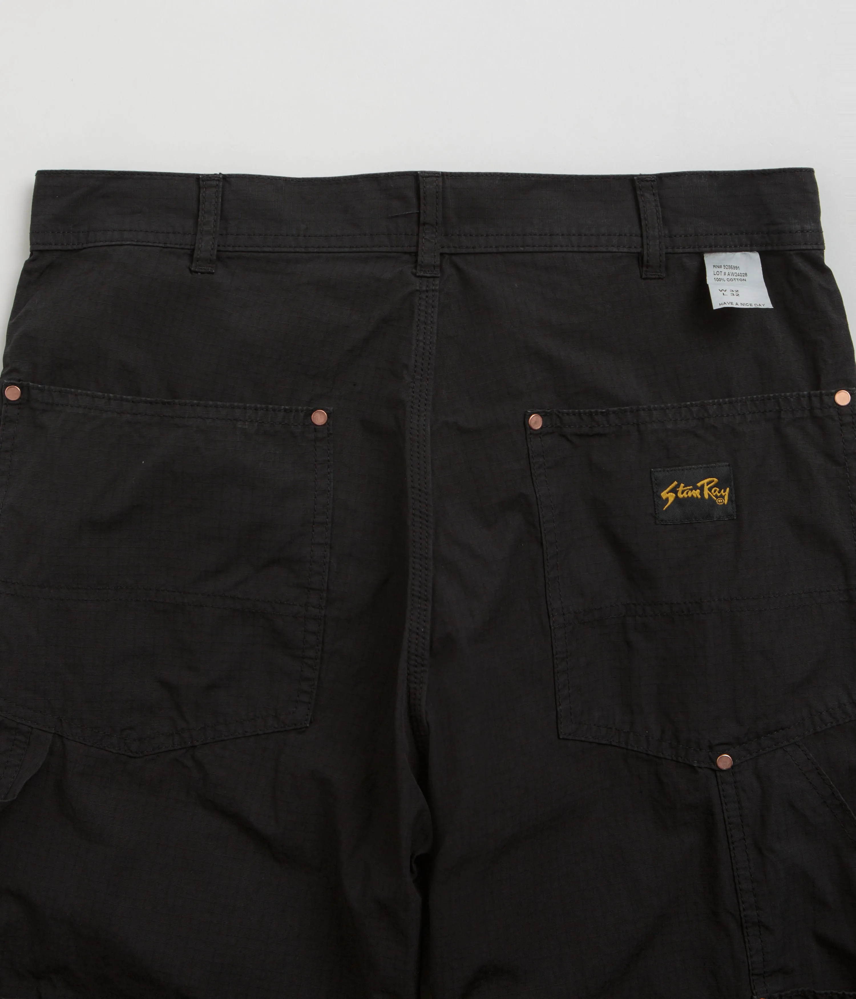 Stan Ray Double Knee Pants - Black Ripstop