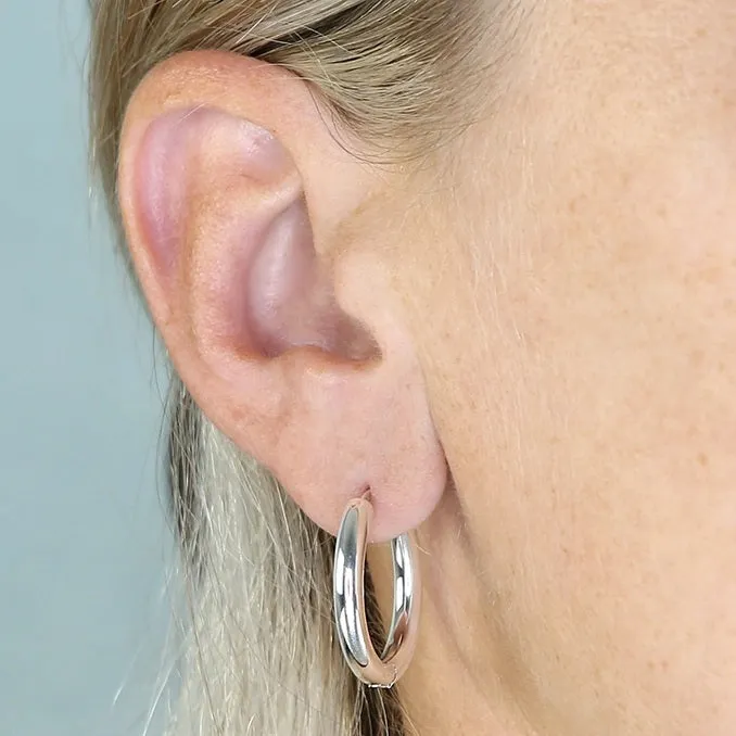 Sterling Silver Hoop Earrings (20mm)