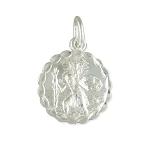 Sterling Silver Large Double Sided St Christopher Unisex Pendant R6948