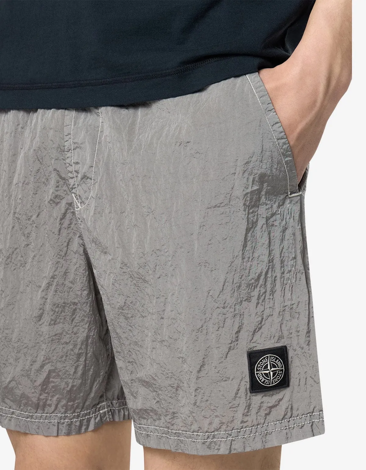 Stone Island Grey Nylon Metal Swim Shorts