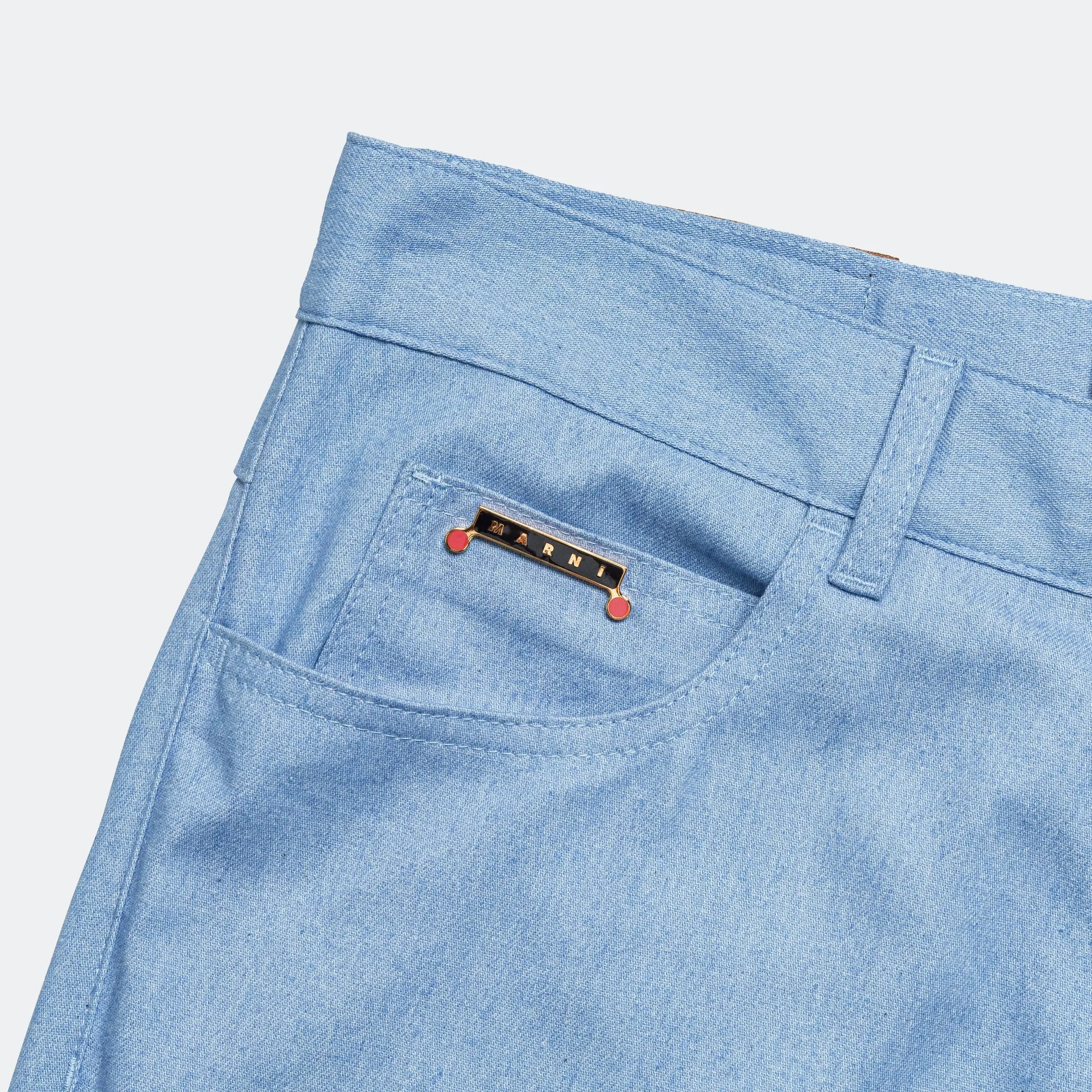 Straight Leg Denim - Iris Blue