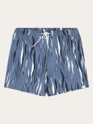 Stretch AOP swimshorts - GRS/Vegan - Blue Knowledge Cotton